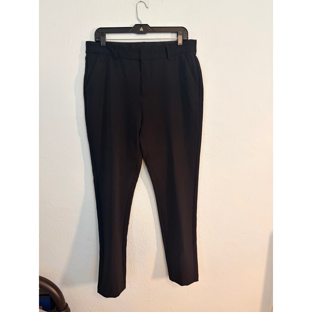 Nine West Skinny Dress Pants 12 Black Stretch Tapered Career Office Professional